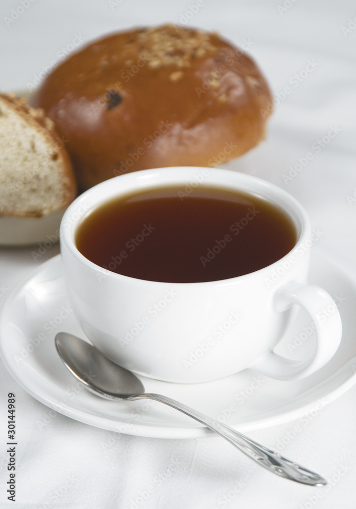 Tea and a bun Tea and a bun