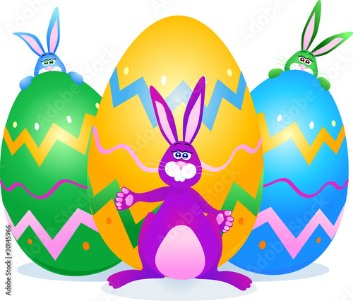 Conigli e uova pasquale - Rabbits and Easter eggs