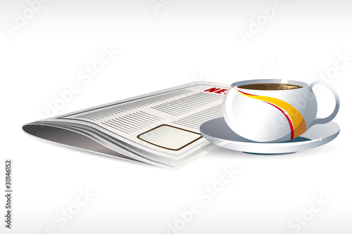 Tea with News Paper