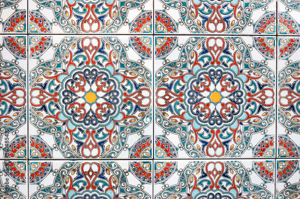 close up of ceramics tiles