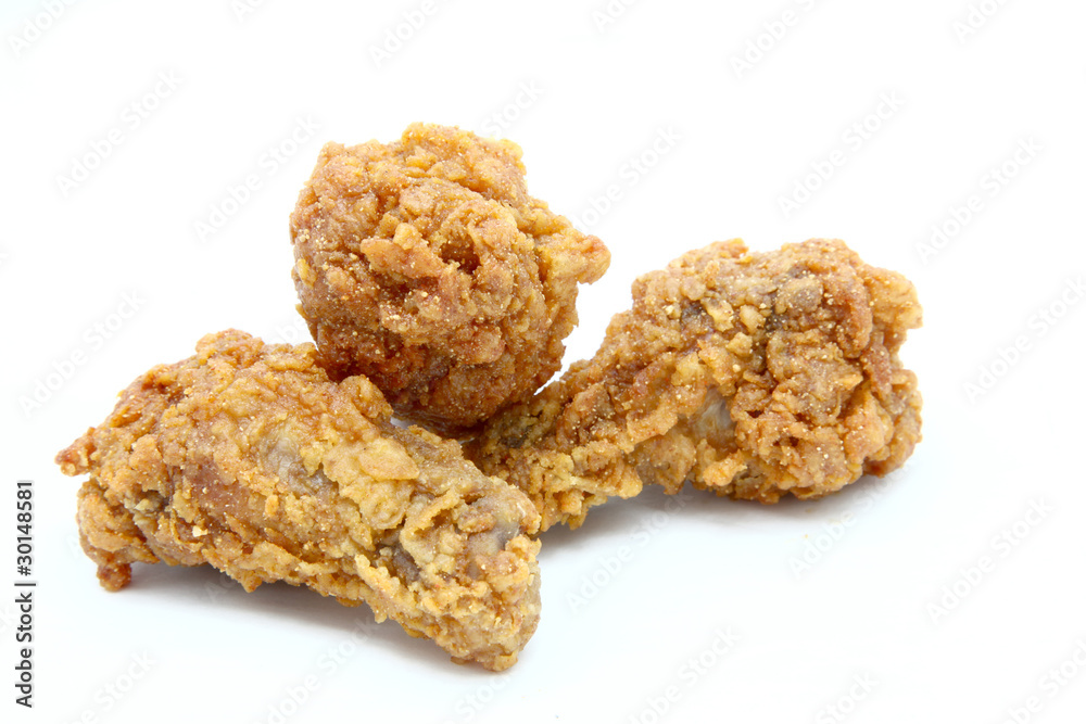 isolated three spicy deep fried chicken mini wing isolated three spicy deep fried chicken mini wing