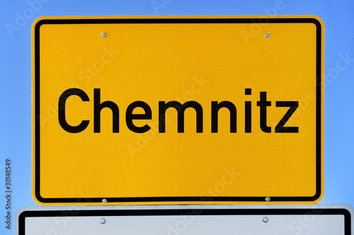 Ortsschild Chemnitz