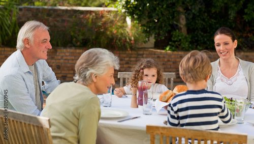 Family eating in the garden © WavebreakMediaMicro