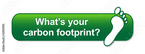 “WHAT'S YOUR CARBON FOOTPRINT” Web Button (recycle go green)
