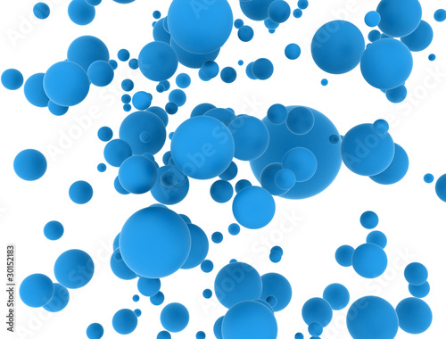 Blue plastic bubbles
