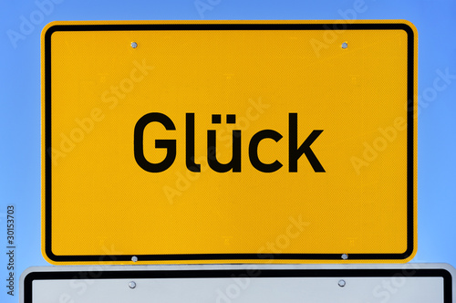 Ortsschild Glück photo