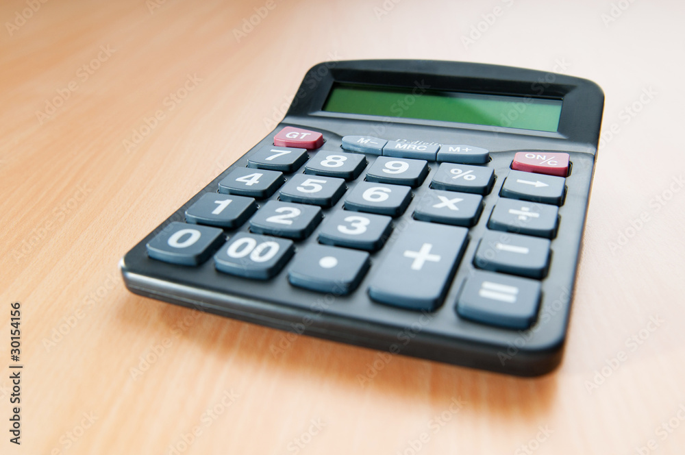 Business concept with accounting calculator Business concept with accounting calculator