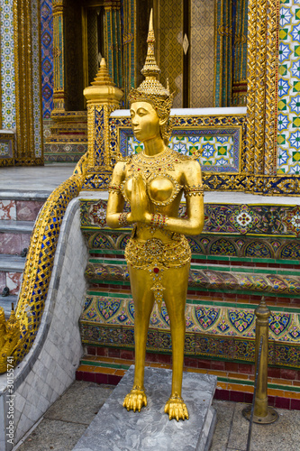 kinaree, a mythology figure in temple Bangkok Thailand photo