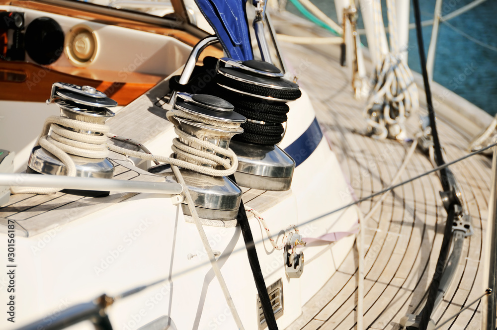 Sailing yacht detail