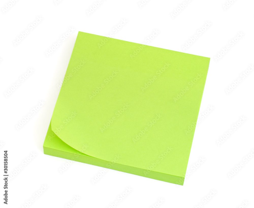 Blank Green Post-it Notes Blank Green Post-it Notes