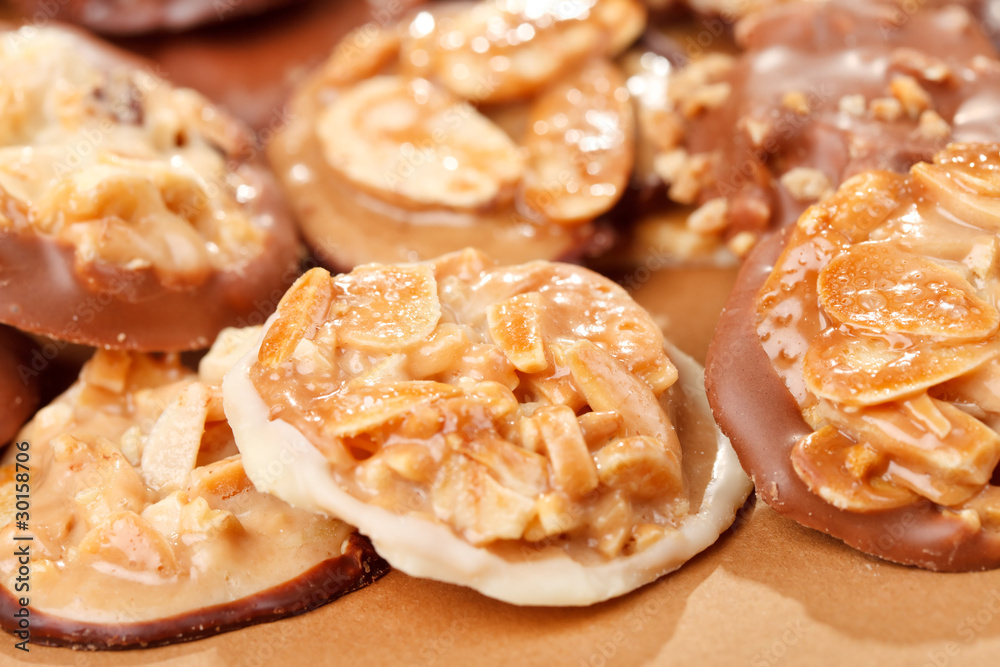 chocolate sweets with almond chocolate sweets with almond