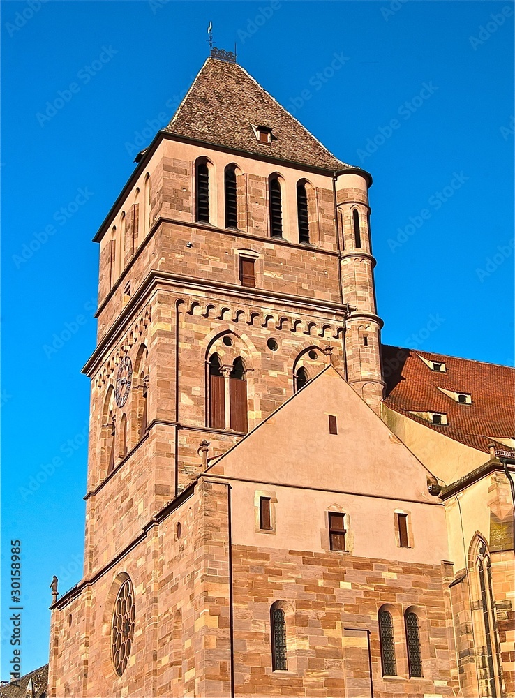 Fototapeta premium Tour de l'Église Saint-Thomas de Strasbourg - Thomaskirche