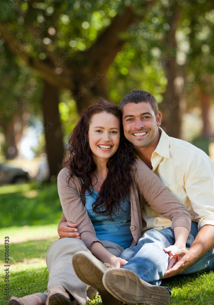 Couple sitting in the garden Couple sitting in the garden