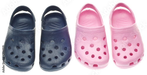 Set of Pink and Blue Clogs