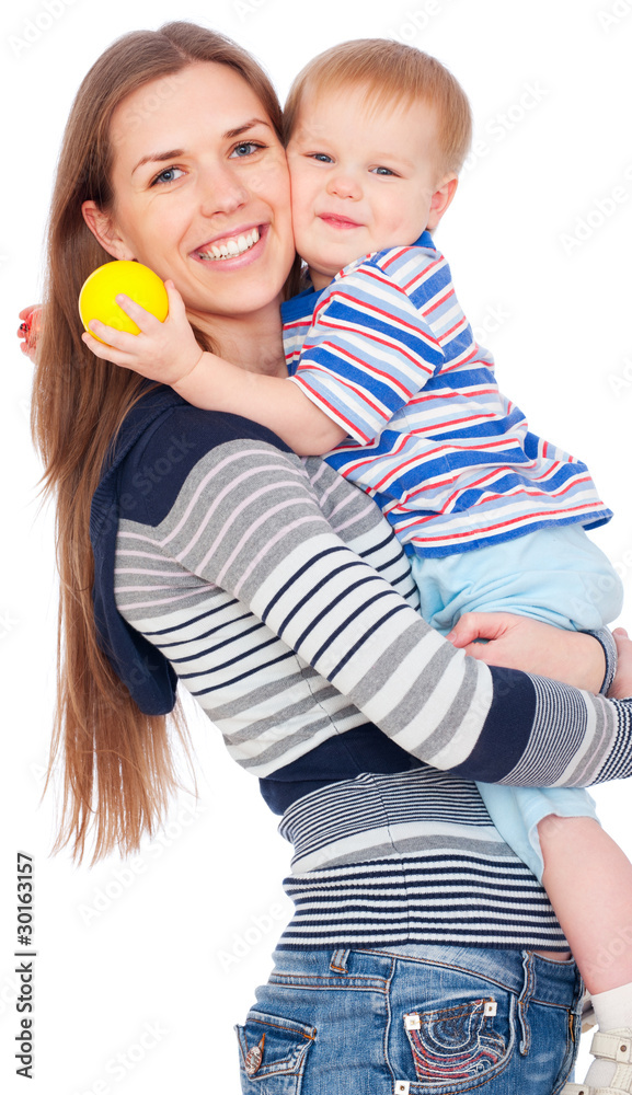 Fototapeta premium happy mother and son