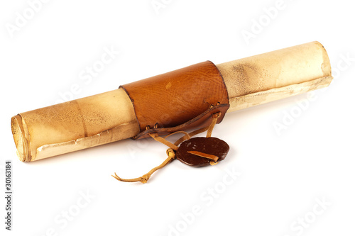 old rolled paper