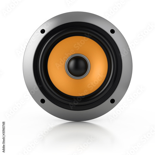 loud speaker isolated over white