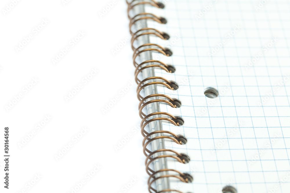 plaid notebook with a spiral isolated on white plaid notebook with a spiral isolated on white