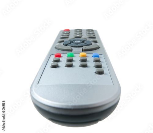 TV remote isolated on white