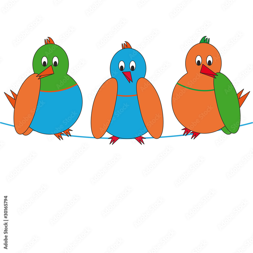 Cartoon birds