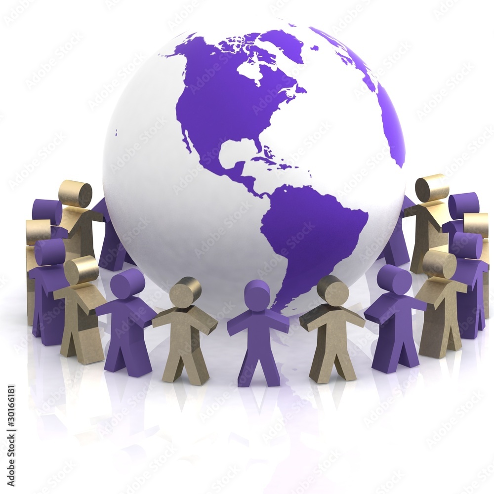 World partnership. 3d image isolated on white background.