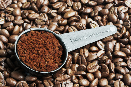 Ground Coffee in Measurement Spoon
