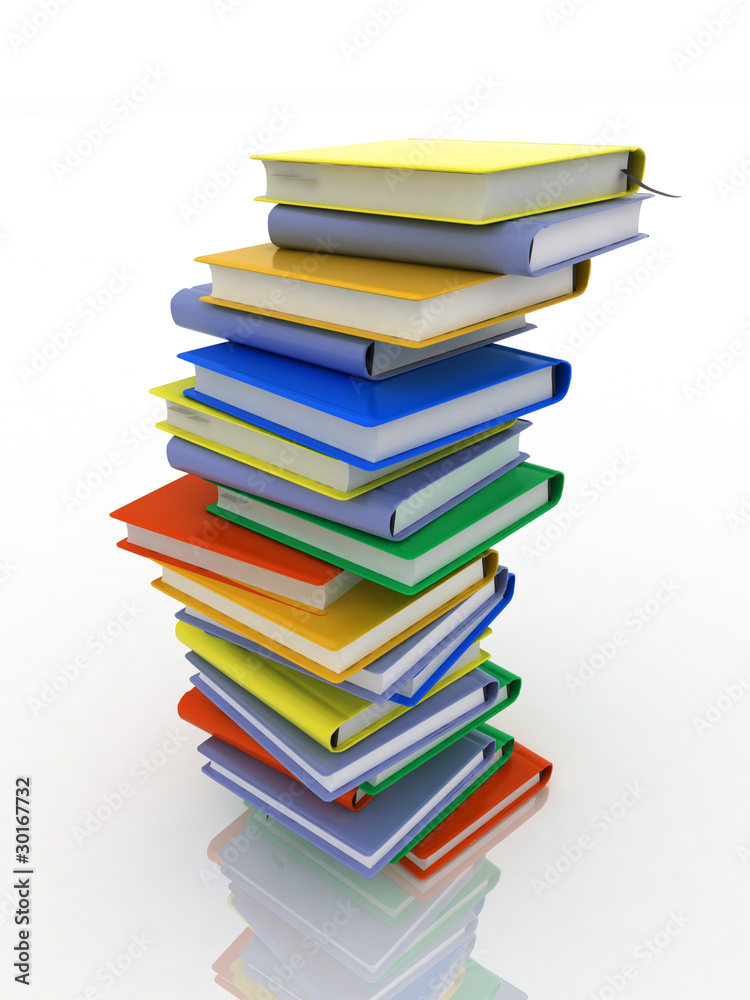 Pile of books isolated on white background Pile of books isolated on white background