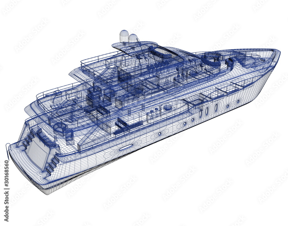 3d model yacht