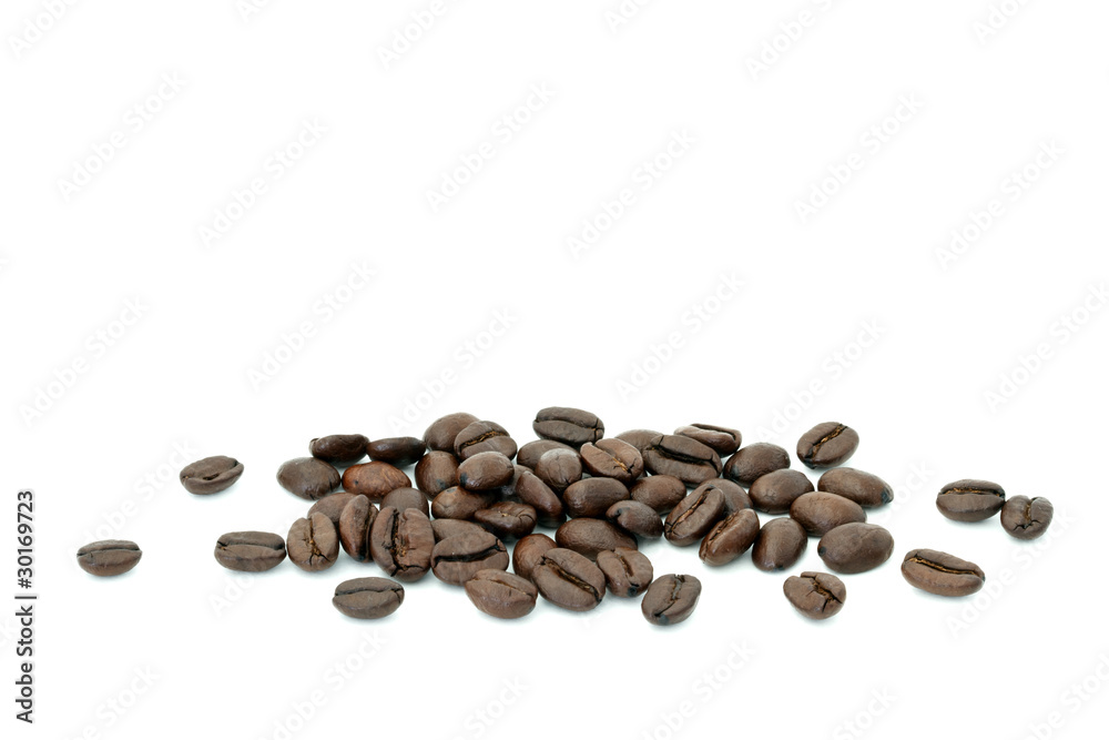 coffee beans on white background coffee beans on white background