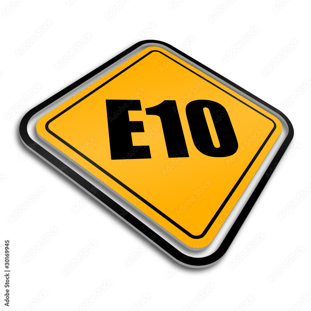 warnschild (s) e10 warnschild (s) e10