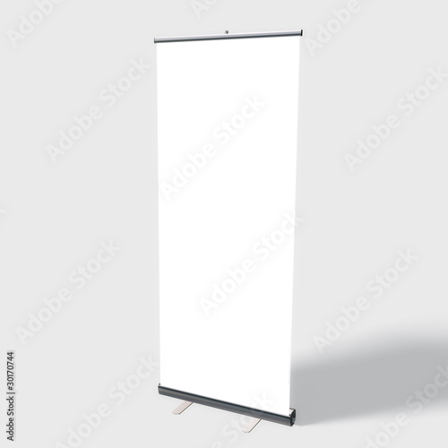 Roll-up weiss Perspektive mit Schatten