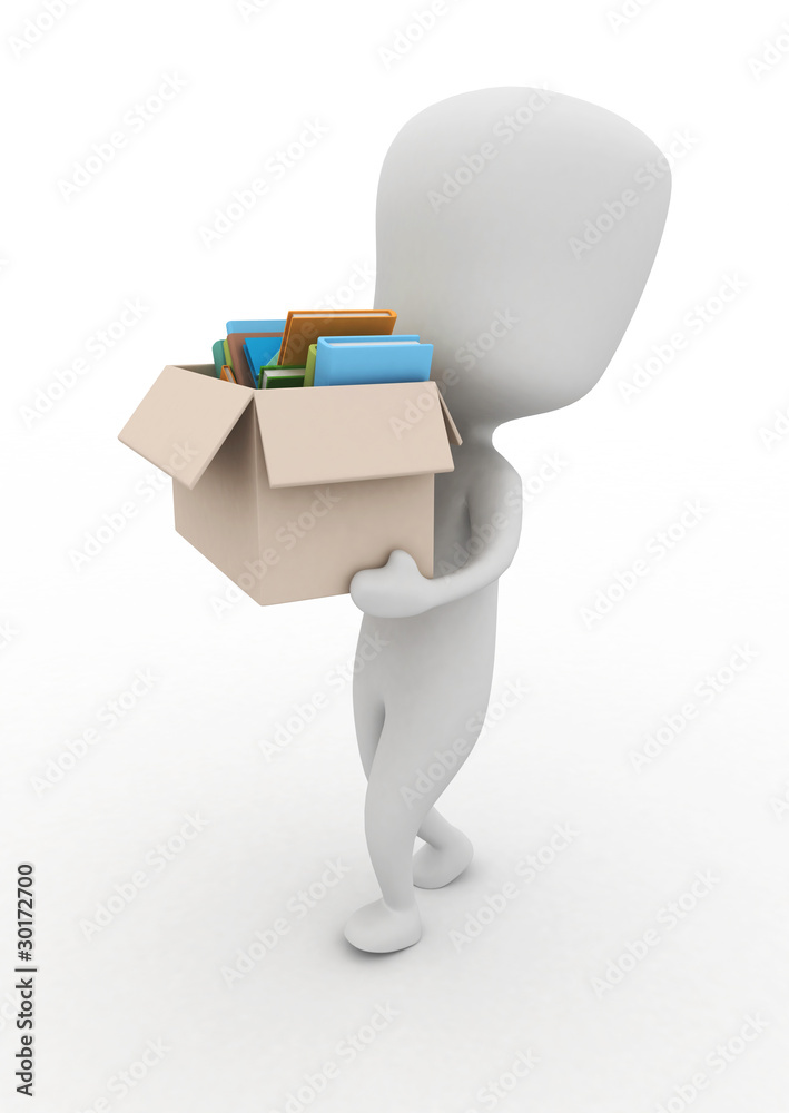 Man Carrying a Box Man Carrying a Box