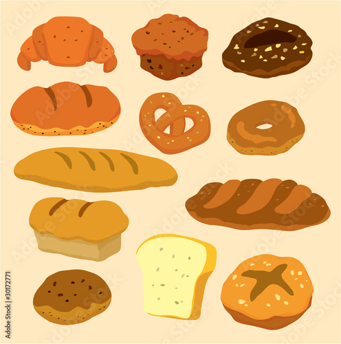 cartoon bread icon