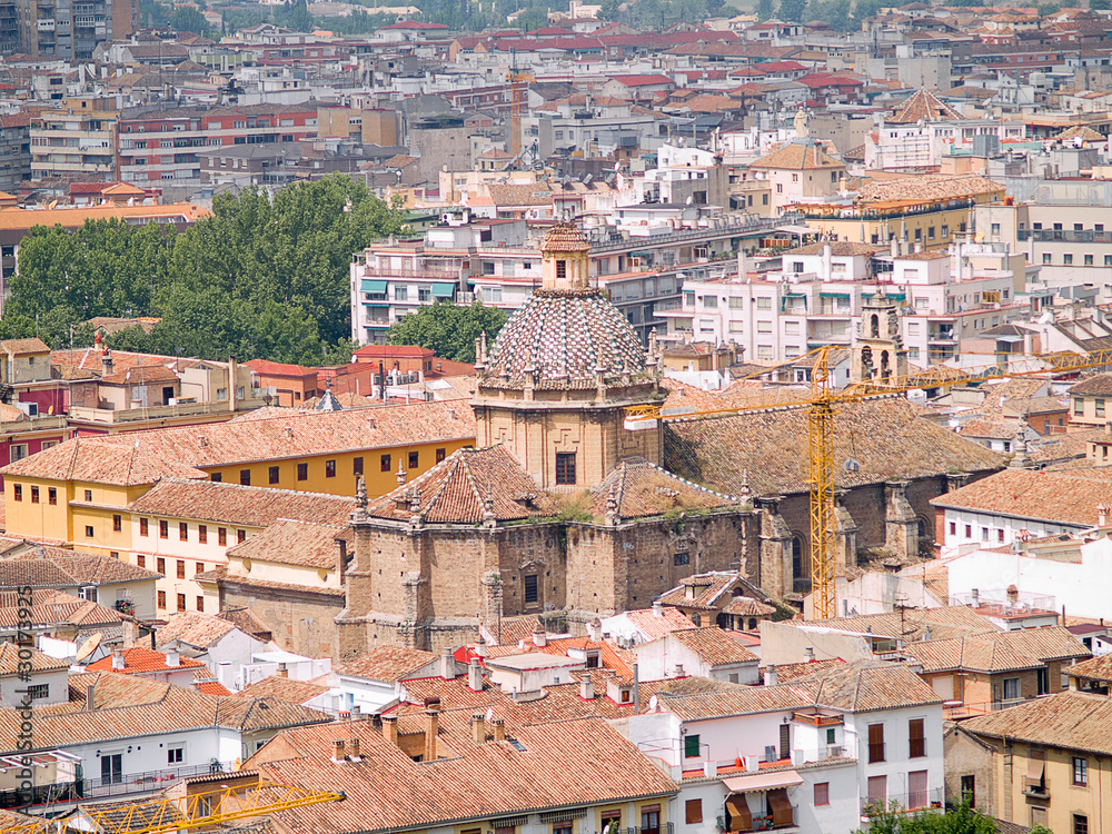 red roofs of Granada, Spain