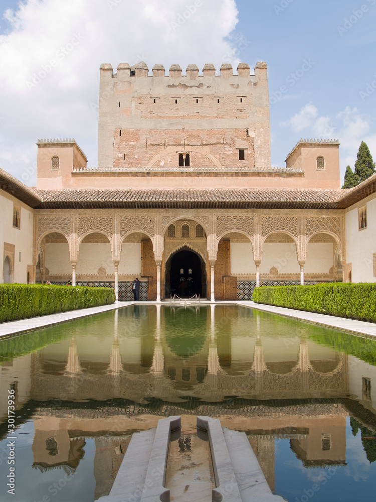 Fototapeta premium yard of algambra, Granada, Spain