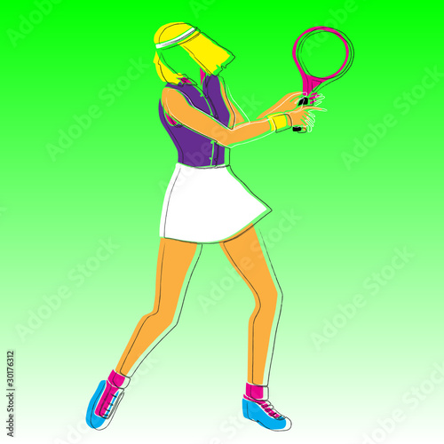 tennis player vector