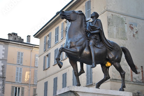 Regisole bronze equestrian statue, Pavia, Lombardy, Italy © Crisferra