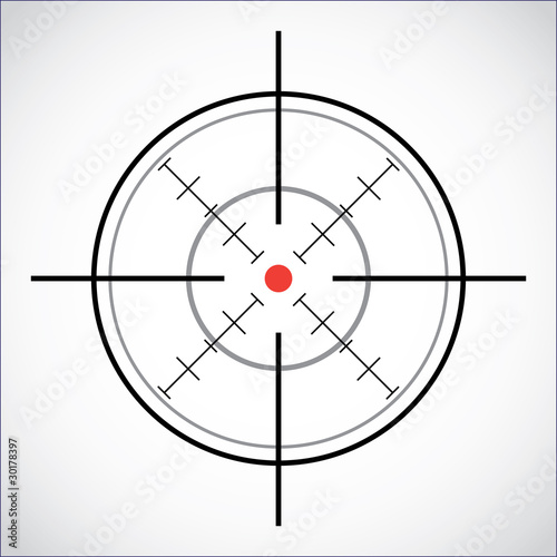 crosshair with red dot - illustration