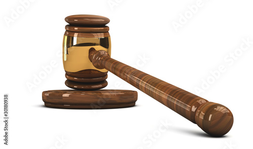 Gavel isolated on white background