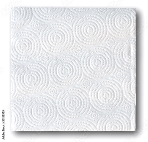 White tissue paper on white background