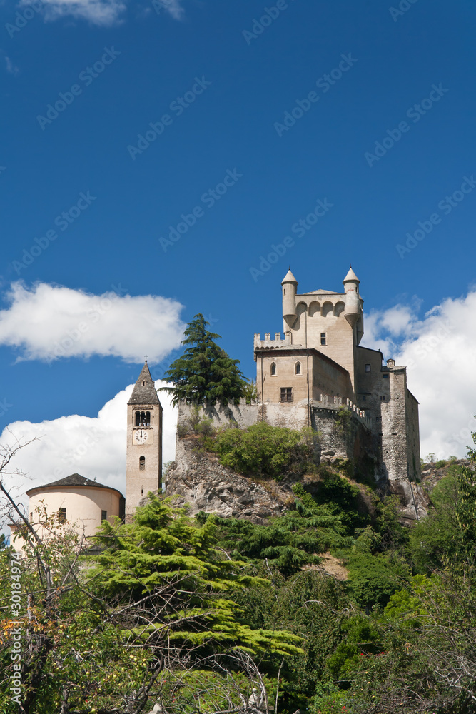 castle in Saint Pierre, Aosta, Italy