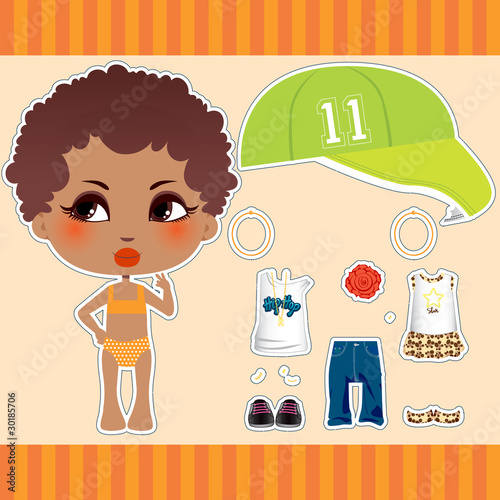 Sweet and cute Afro America...