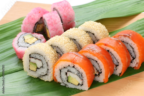 california rolls , maki sushi , japanese food photo