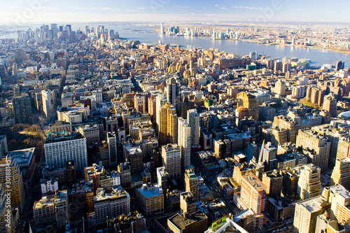 view of Manhattan from The Empire State Building, New York City