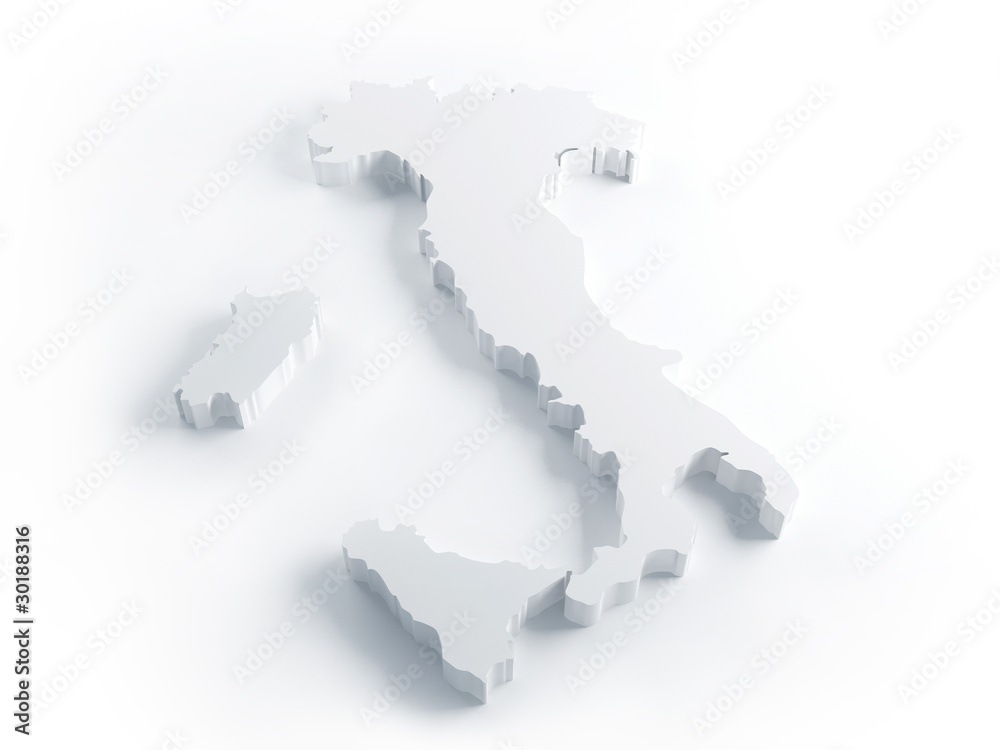 White threedimensional Italy