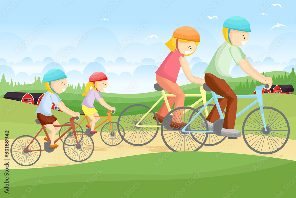 Family biking Family biking