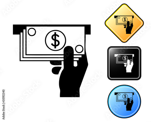 ATM pictogram and signs