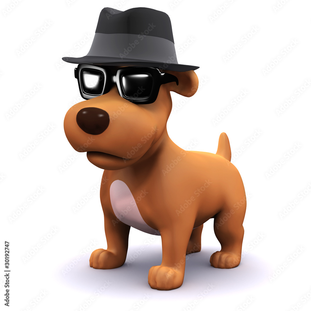 Fototapeta premium 3d Cool blues dog