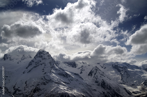 Mountains in clouds