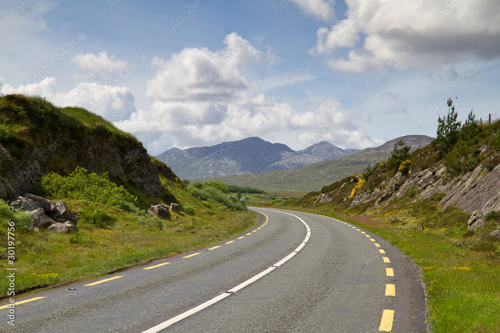 Road in Connemara mountains - Ireland